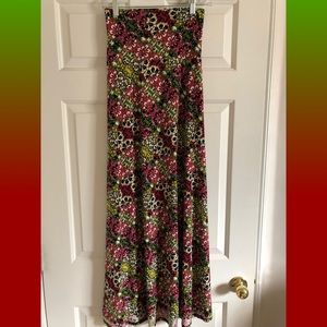 NWT LLR Xl Floral Green/Hot Pink Maxi